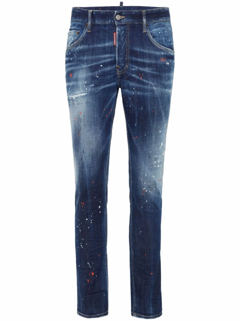 Navy Blue Stretch-Cotton Denim Jeans All Fit Use