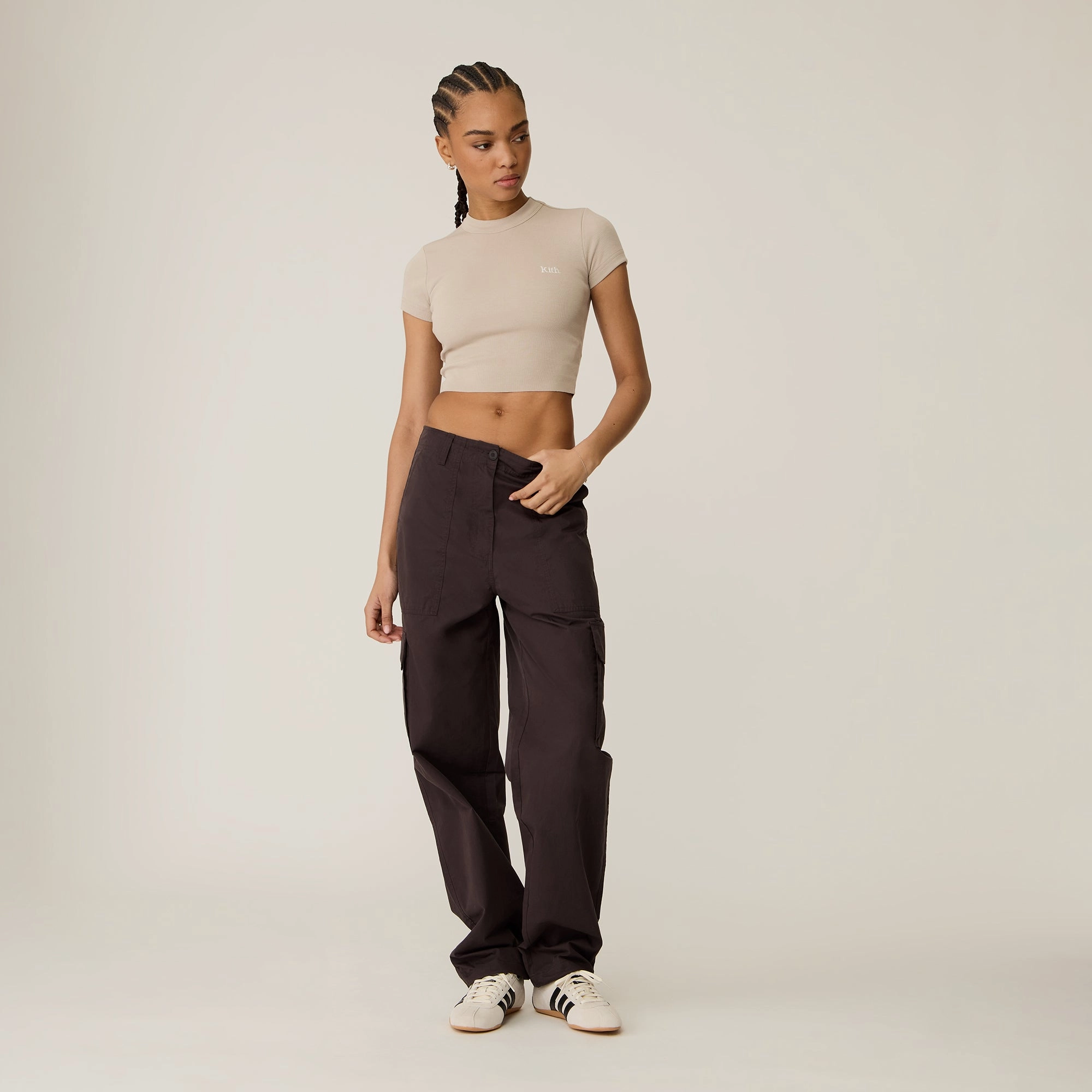 AntiSlipWaistband Cozy Wear Kith Women Evans Cotton Nylon Utility Pant - Kindling