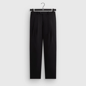 &Kin Kylan Pleated Trouser - Black Tear Resistant Weave MachineWashableFabric