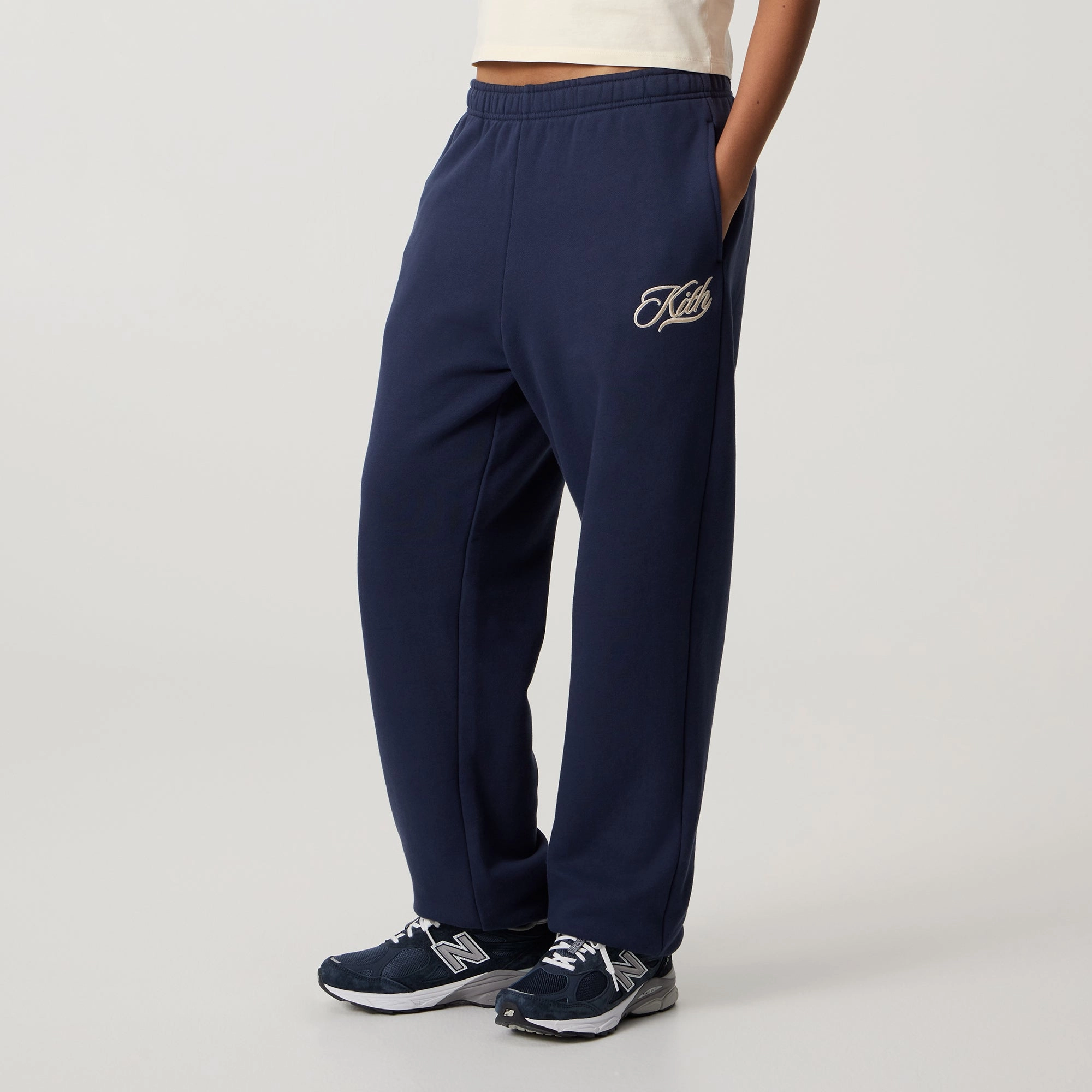 Kith Women Chelsea III Varsity Sweatpant - Nocturnal Lightweight Design