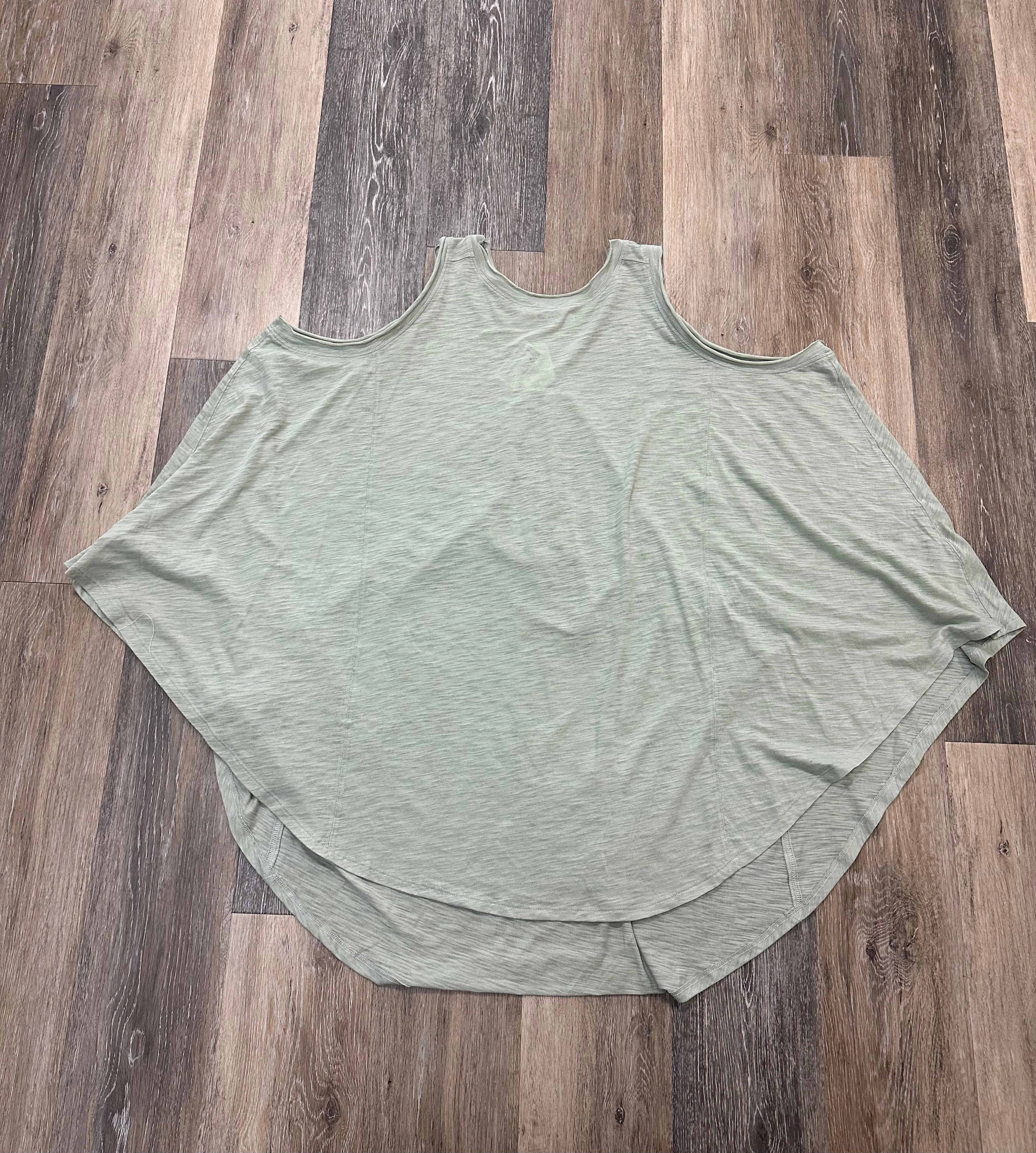 Tagless Labeling SweatWicking Fabric Tank Top By We The Free In Green, Size:L