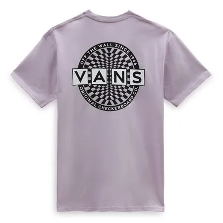 Effortless Fit Light and Comfortable Vans Warped Logo Checkerboard T-Shirt - Lavender Frost