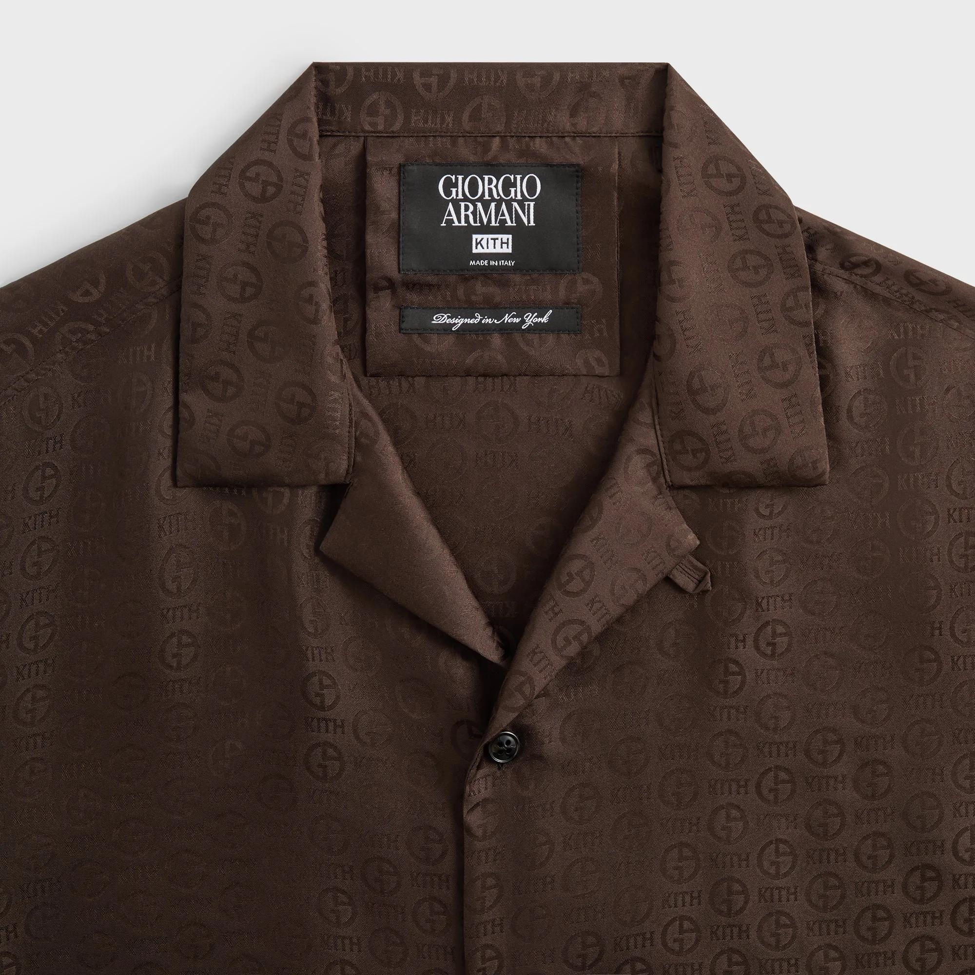 Giorgio Armani & Kith Monogram Short Sleeve Thompson Camp Collar Shirt - Kindling Creative Professional