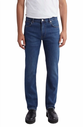 Modern Straight Leg Jeans In Marques Sunny Vibes Rainy Day Shopping Day Cropped length