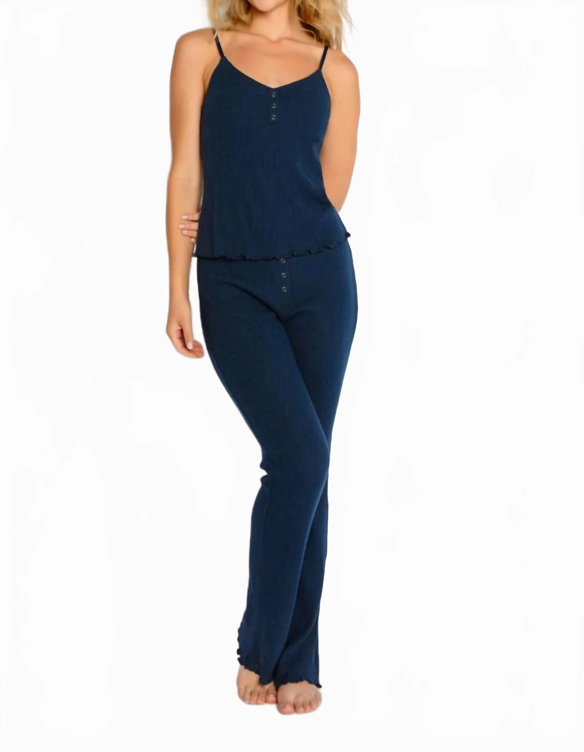 Non Restrictive Design Rib Lounge Set In Navy