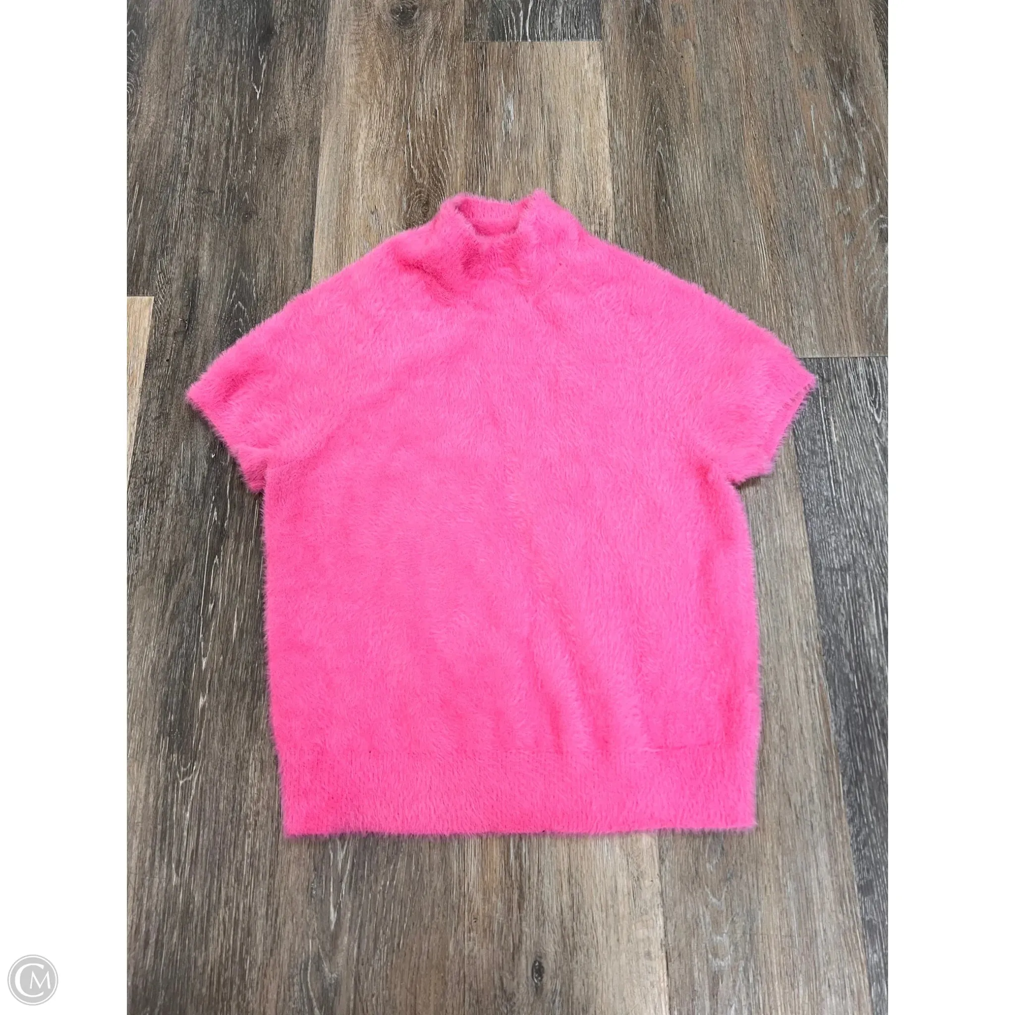 Reflective accents Sweater Short Sleeve By Maeve In Pink, Size: M