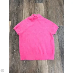 Reflective accents Sweater Short Sleeve By Maeve In Pink, Size: M