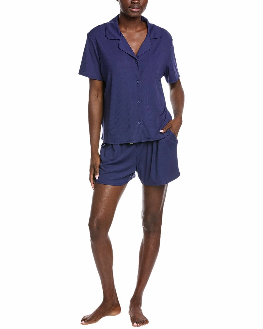Compact Knit Badgley Mischka 2pc Yummy Shirt & Short Set
