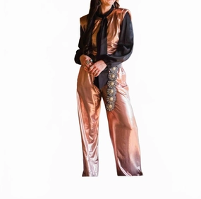 Soft Jersey Knit Charleston Western Set In Rose Gold