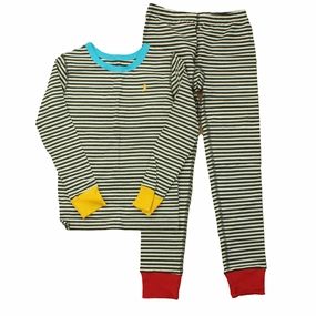 Skin Friendly Seams Mightly Unisex Black | White | Stripes | Red | Turquoise | Yellow 2-piece Pajamas