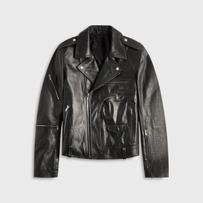 Rick Owens Giacca Pelle Bauhaus Stooges - Black Light Protection