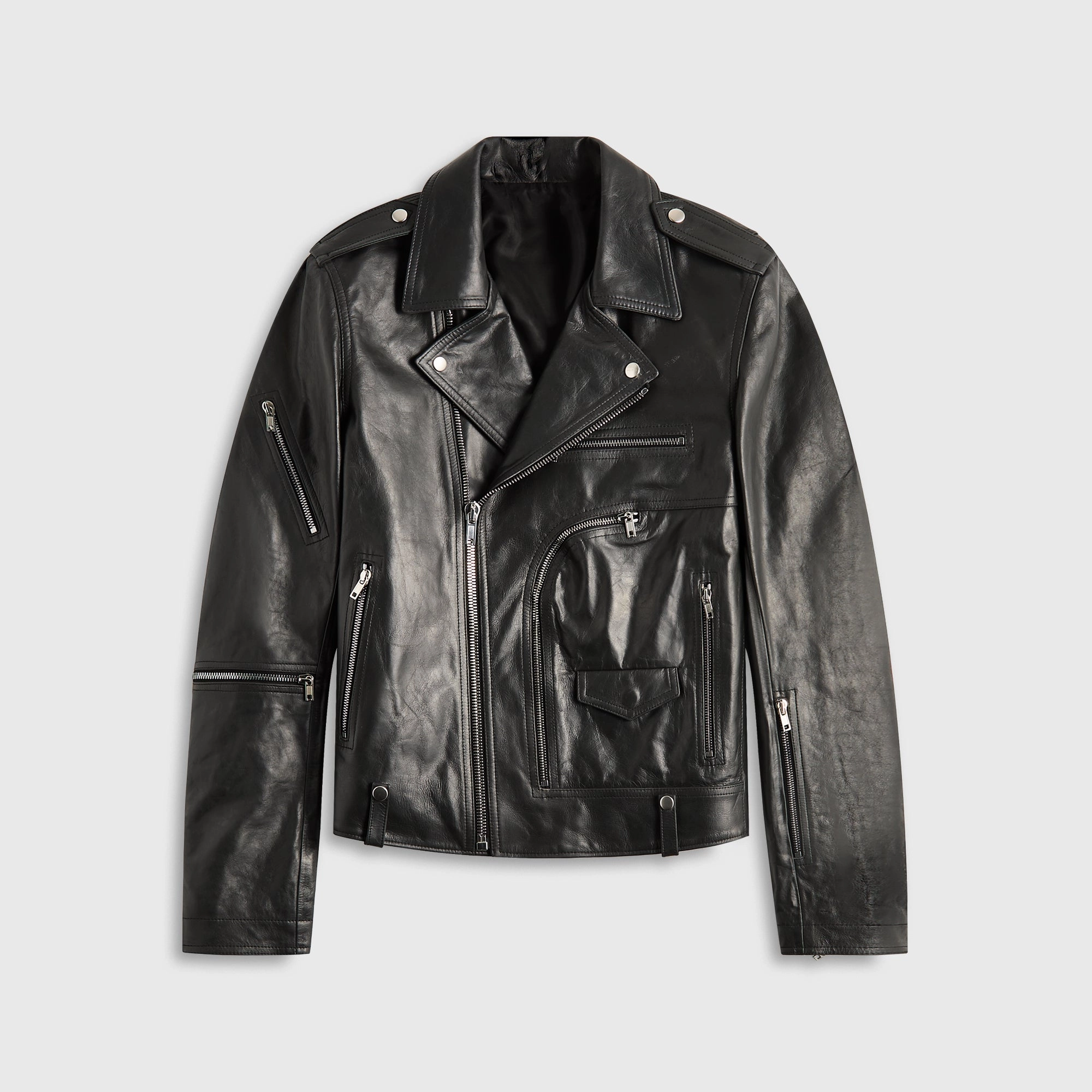 Neutral Tones Rick Owens Giacca Pelle Bauhaus Stooges - Black