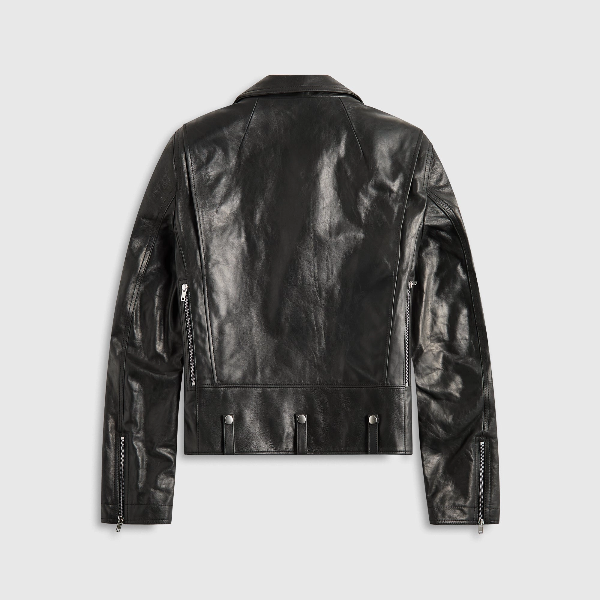 Rick Owens Giacca Pelle Bauhaus Stooges - Black Functional Piece Sporty Touch