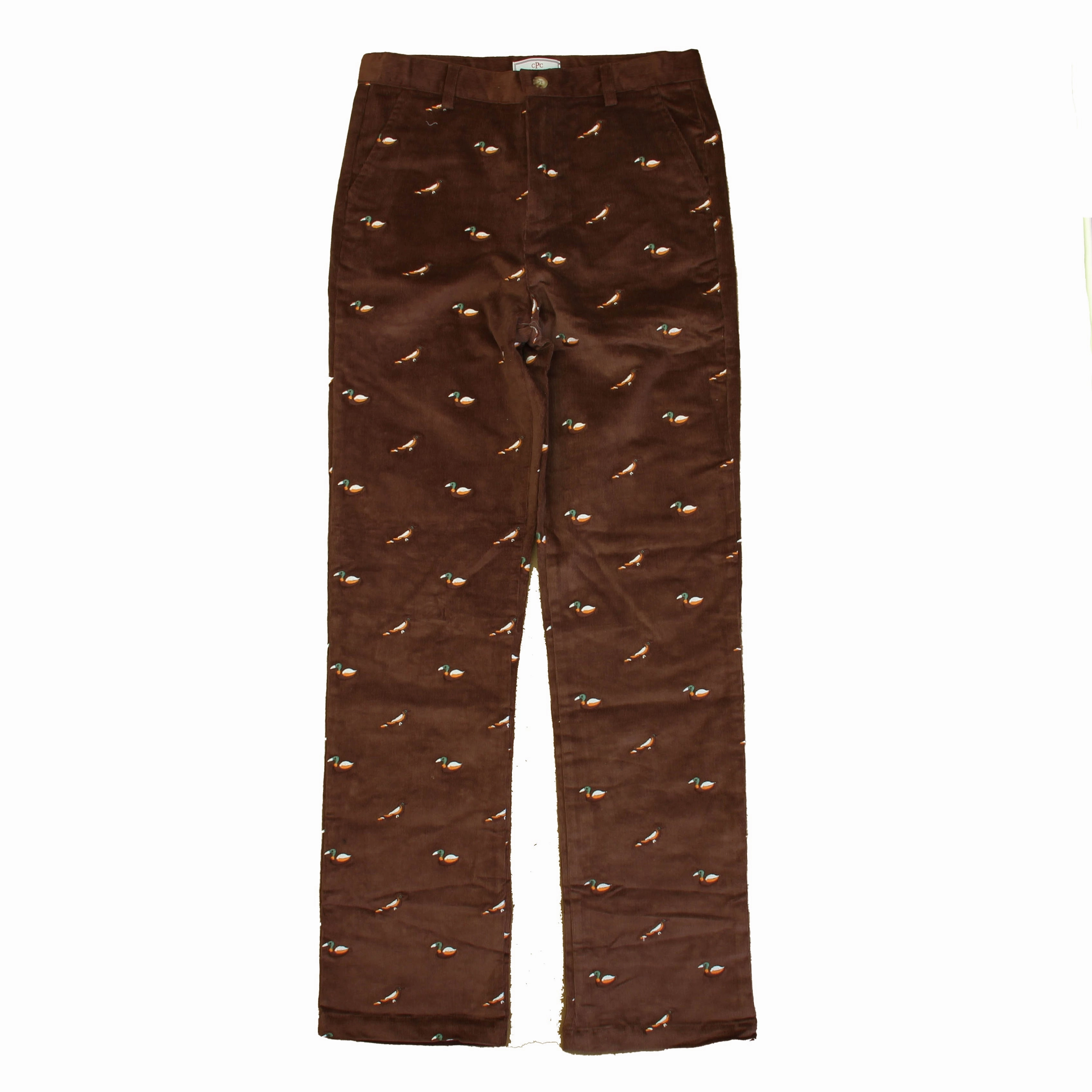 Comfortable Fit Wear Classic Prep Boys Fudgesicle w/ Bird Embroidery Corduroy Pants