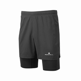 Ronhill | Men's Core Twin Short - All Black youth clothing Modal