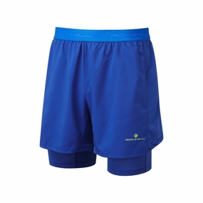 Outdoor Use ThermalRegulation Ronhill | Men's Tech 5" Twin Short - Ocean/Citrus