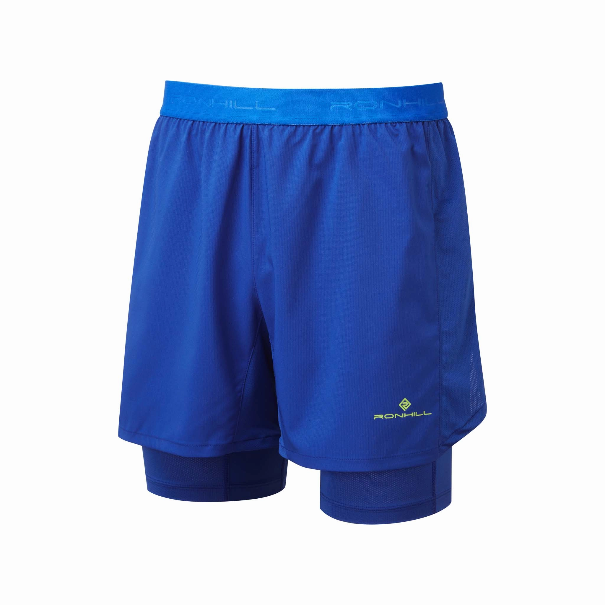 Ronhill | Men's Tech 5" Twin Short - Ocean/Citrus barbershop