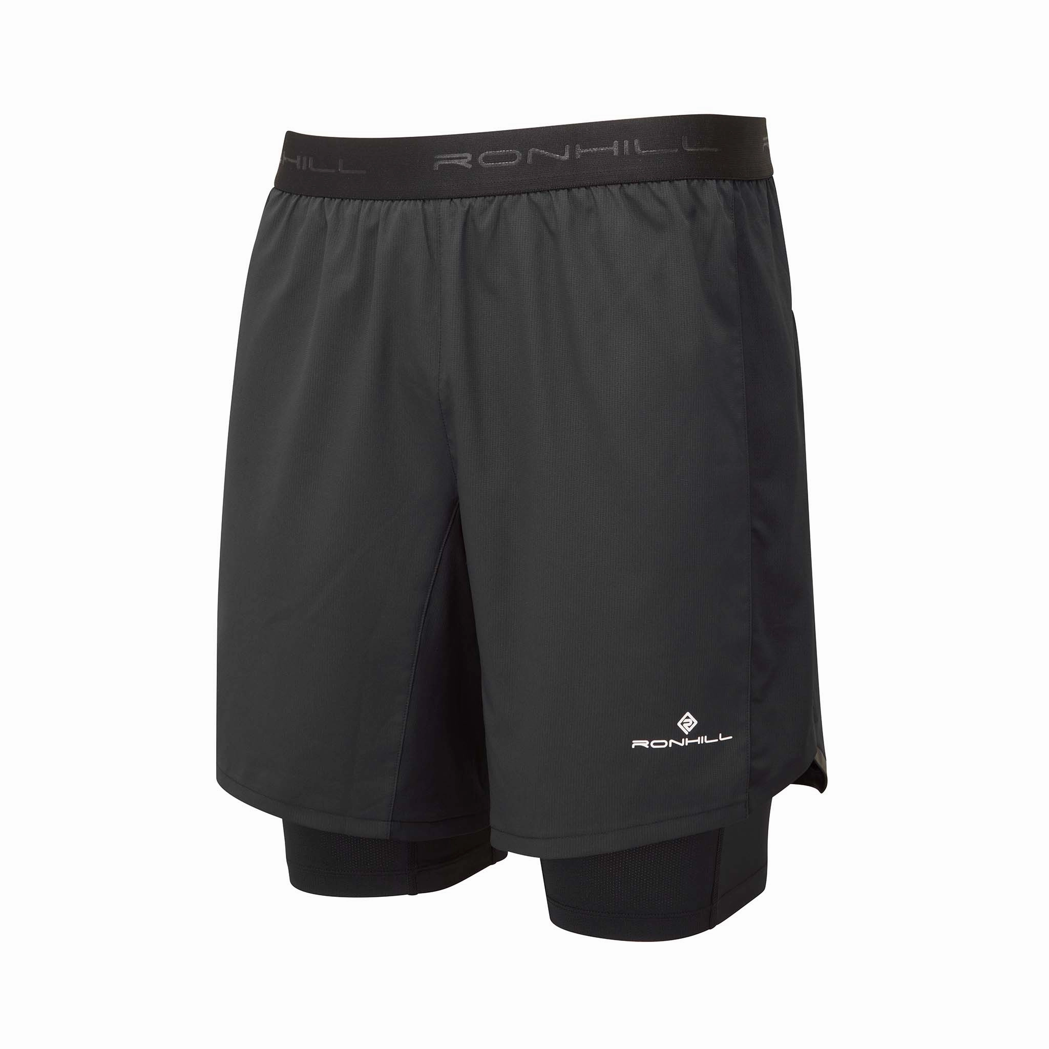 Safari wear Ronhill | Men's Tech 7" Twin Short - All Black
