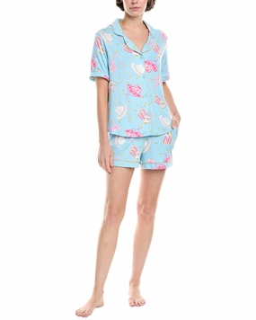 Room Service 2pc Lola Pajama Shirt & Short Set Thermal regulation