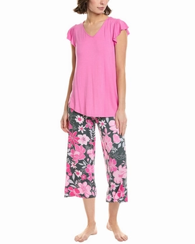 Ellen Tracy 2pc Pajama Set Wide Collar