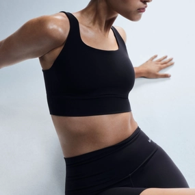 competitions ZENVY MEDIUM-SUPPORT PADDED LONGLINE SPORTS BRA - 010 BLACK/SAIL