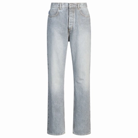 Night Out Daily Wear Leisure Wear Baggy-fit jeans in striped blue denim