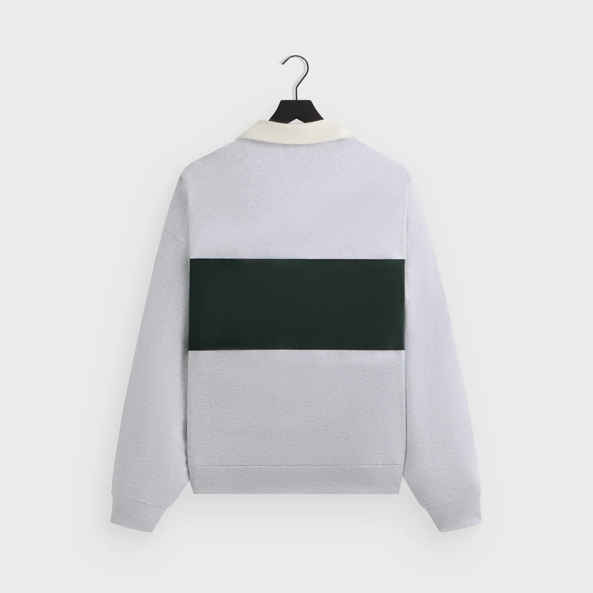 Kith Rugby Nelson Collared Pullover - Light Heather Grey Moisture Wicking Fabric Office To Dinner