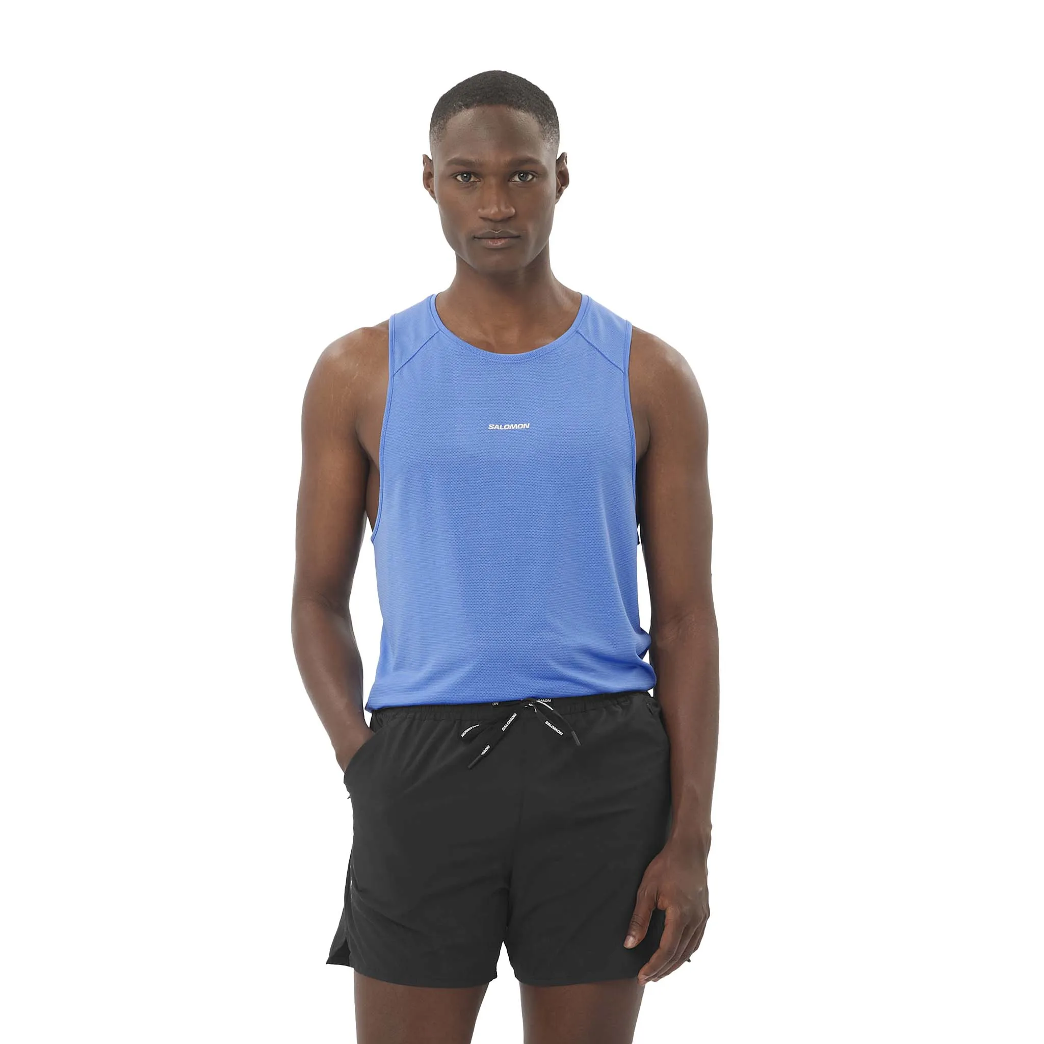 Minimalist Styling Jungle - ready Salomon | Men's SHKout Core Tank - Ultramarine