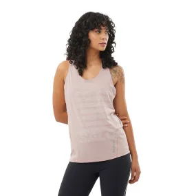 Salomon | Women's Sense Aero Graphic Tank - Etherea/White seaborne