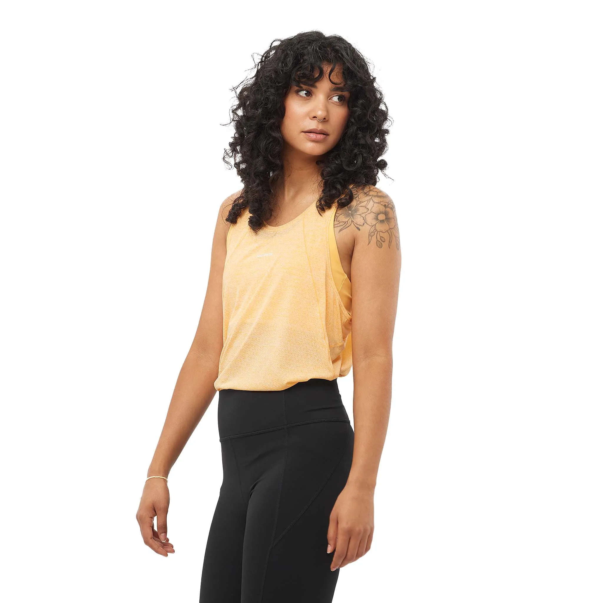 Salomon | Women's SHKout Air Tank - Warm Apricot Minimalist Styling