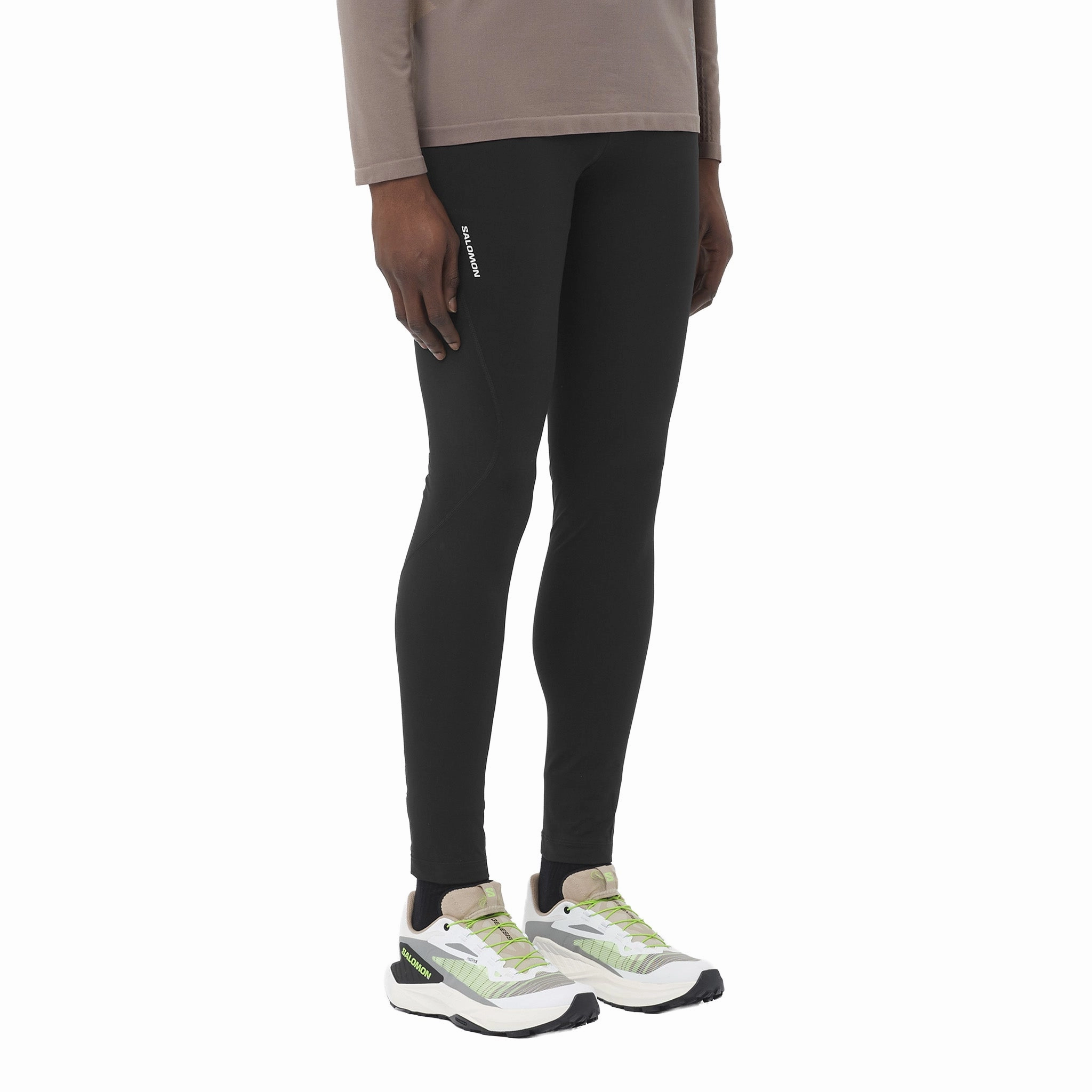 DualLayerInsulation grease Salomon | Men's SHAKEout CORE Warm Tights - Deep Black
