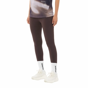 Salomon | Women's SHAKEout BLISS 25" Tights - Coffee Bean Multi Directional Flex fashion show venue