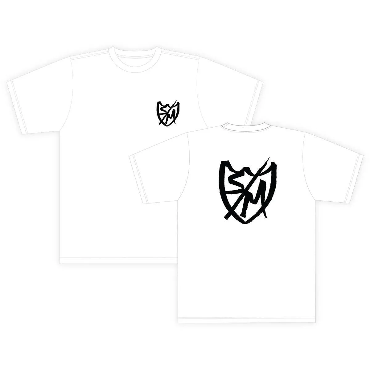 QuickDry Material S&M Sharpie Shield T-Shirt - Black On White