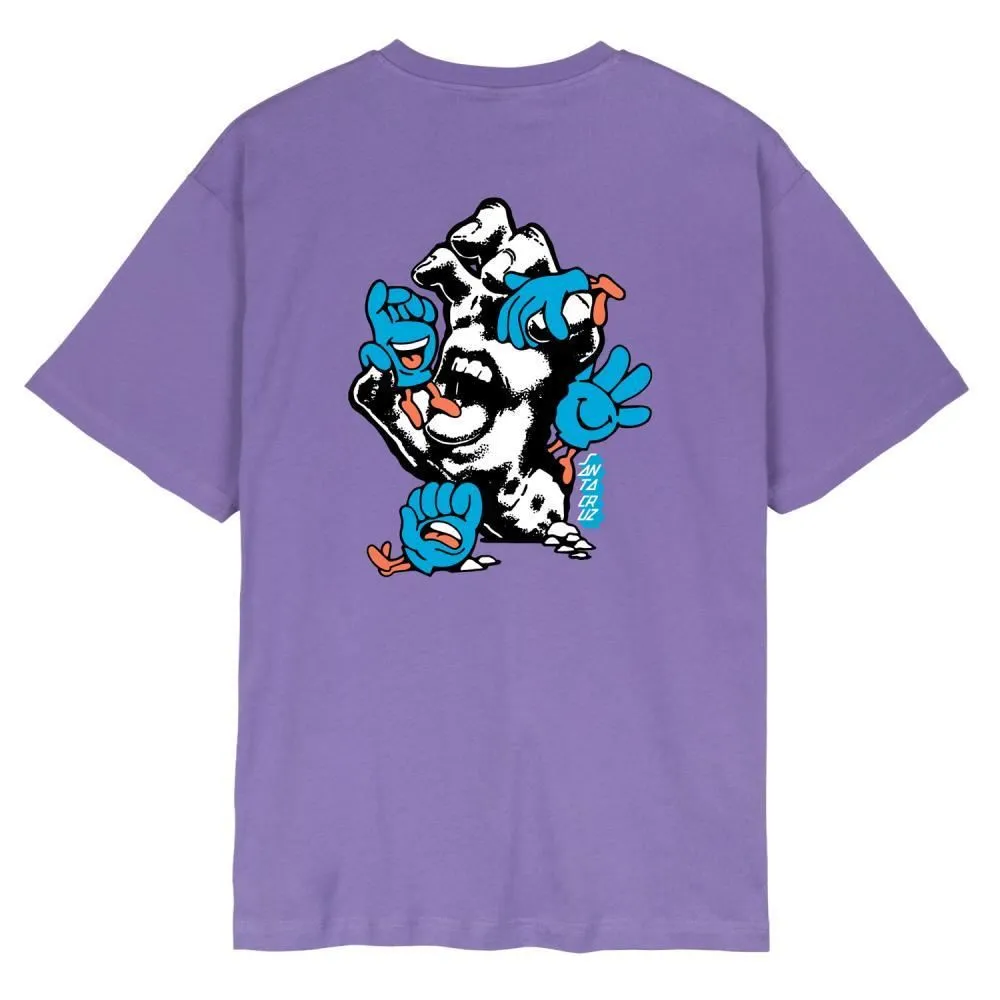 BreathableMaterial Basic Layer Santa Cruz Chisel Hand T-Shirt - Soft Purple