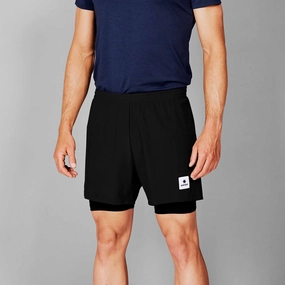 Ventilation Zones SAYSKY | Men's 2 in 1 Pace Shorts 5" - Black