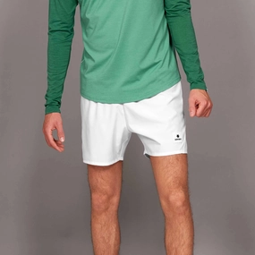 SAYSKY | Men's Pace Shorts 5" - White Freedom of movement EcoFriendly Material
