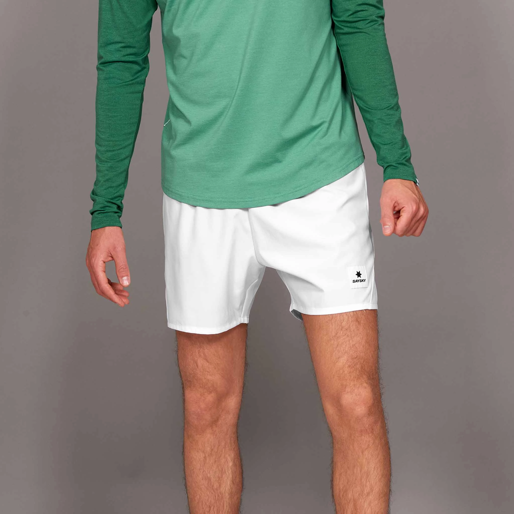 baseball diamond ImpactDispersing Fabric Technology SAYSKY | Men's Pace Shorts 5" - White