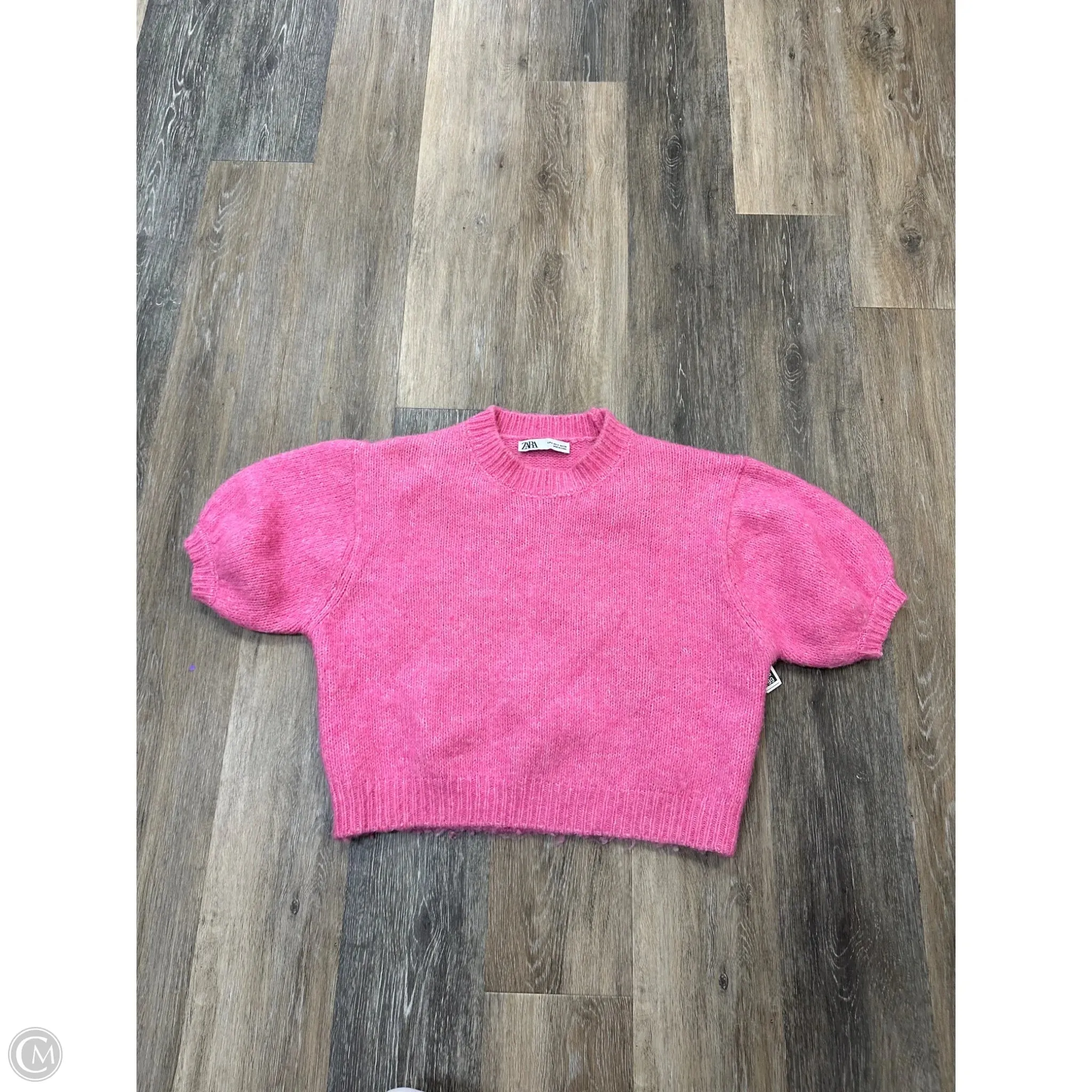 Sweater Short Sleeve By Zara In Pink, Size: S Sport Top Fade Resistant Finish