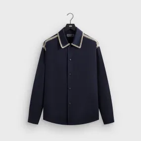 Fall Foliage Stretch Fabric Kith Crochet Detail Apollo Shirt - Nocturnal