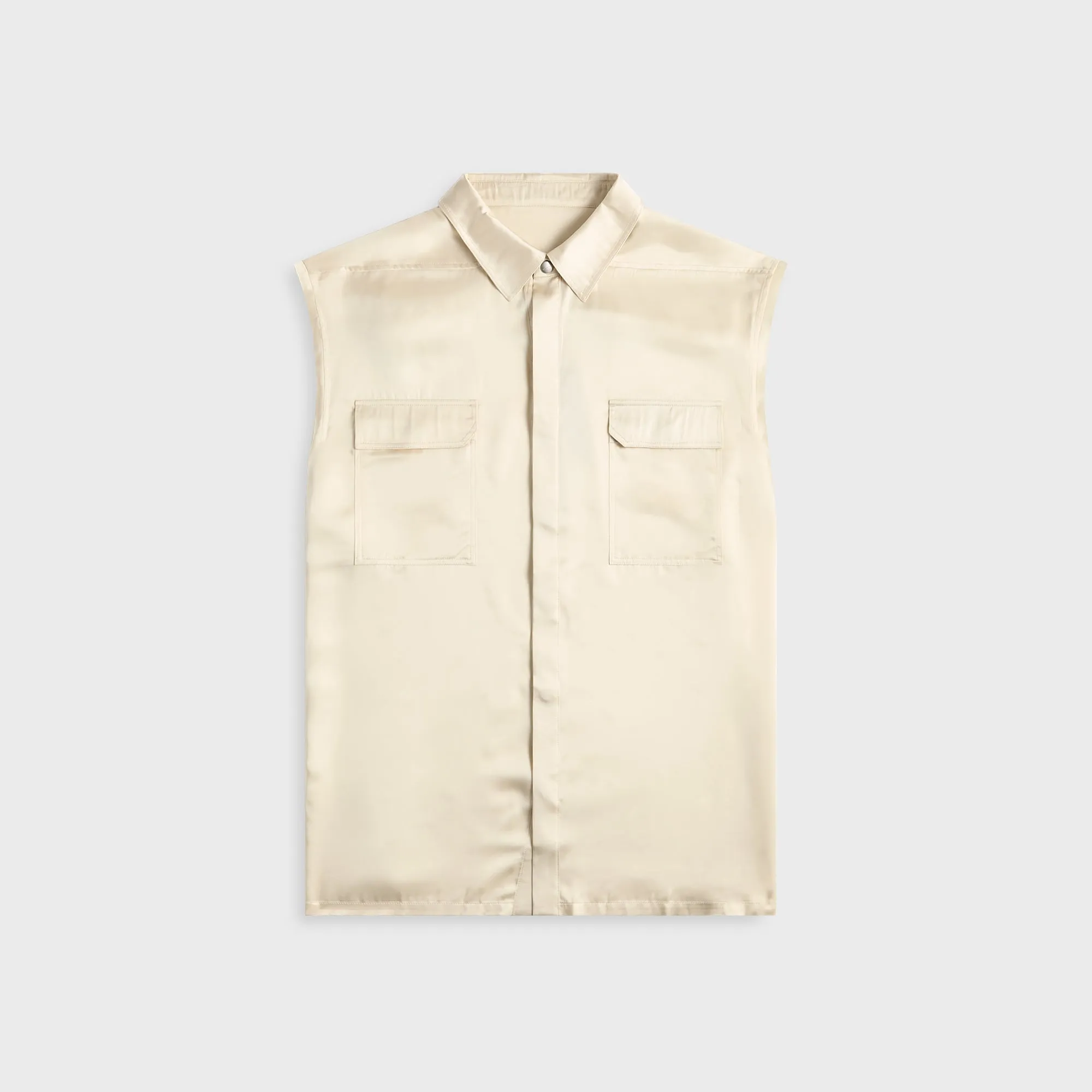 Non Iron Material Smooth Cotton Blend Rick Owens Camicia Senza Maniche Jumbo Sl Outershirt - Dinge