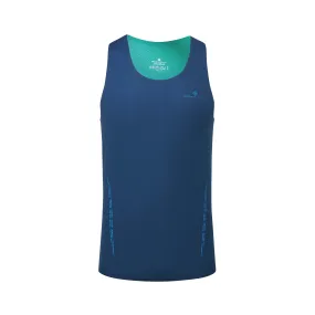 Ronhill | Men's Tech Race Vest - Deep Navy/Deep Laguna Reflective details
