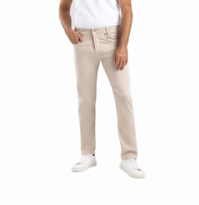 Raw Hem Design Arne Pipe Lightweight Denim In Beige