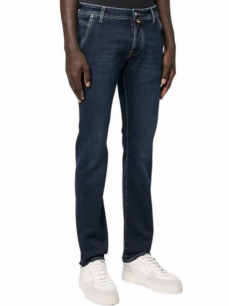 Perfect Basic Jacob Cohen Elegant  with Suede Men's Accent