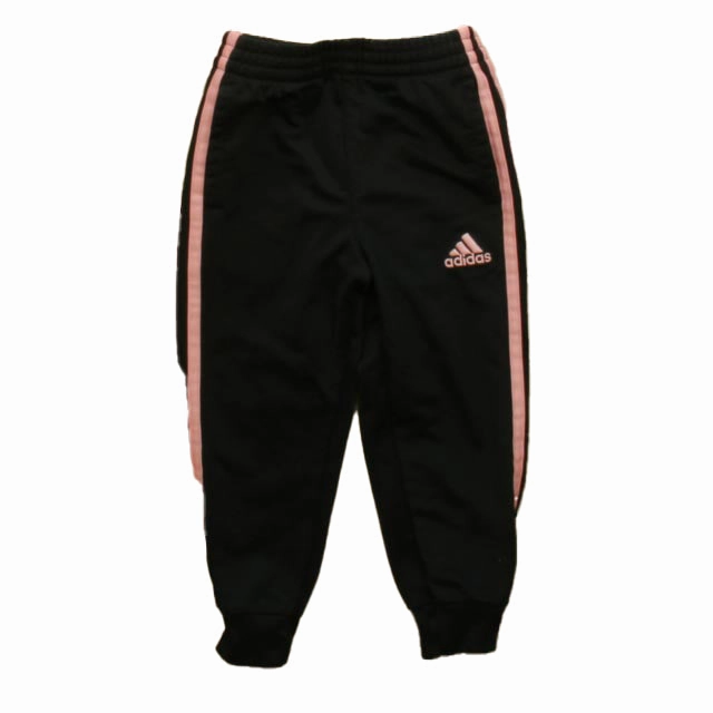 Adidas Girls Black | Pink Athletic Pants Flexible Motion Light Fit Wear
