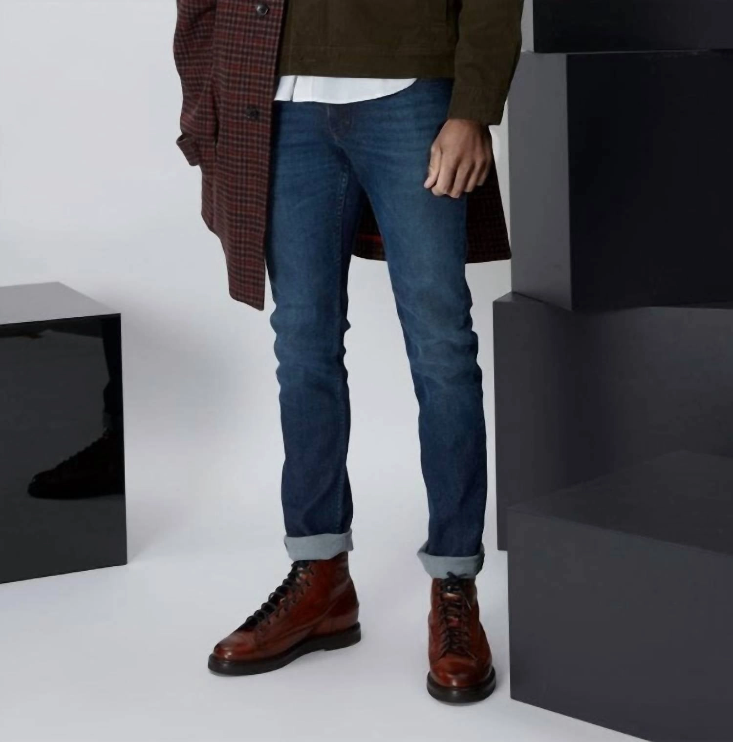Moisture Wicking Lining Unity Slim Jean In Dark Blue