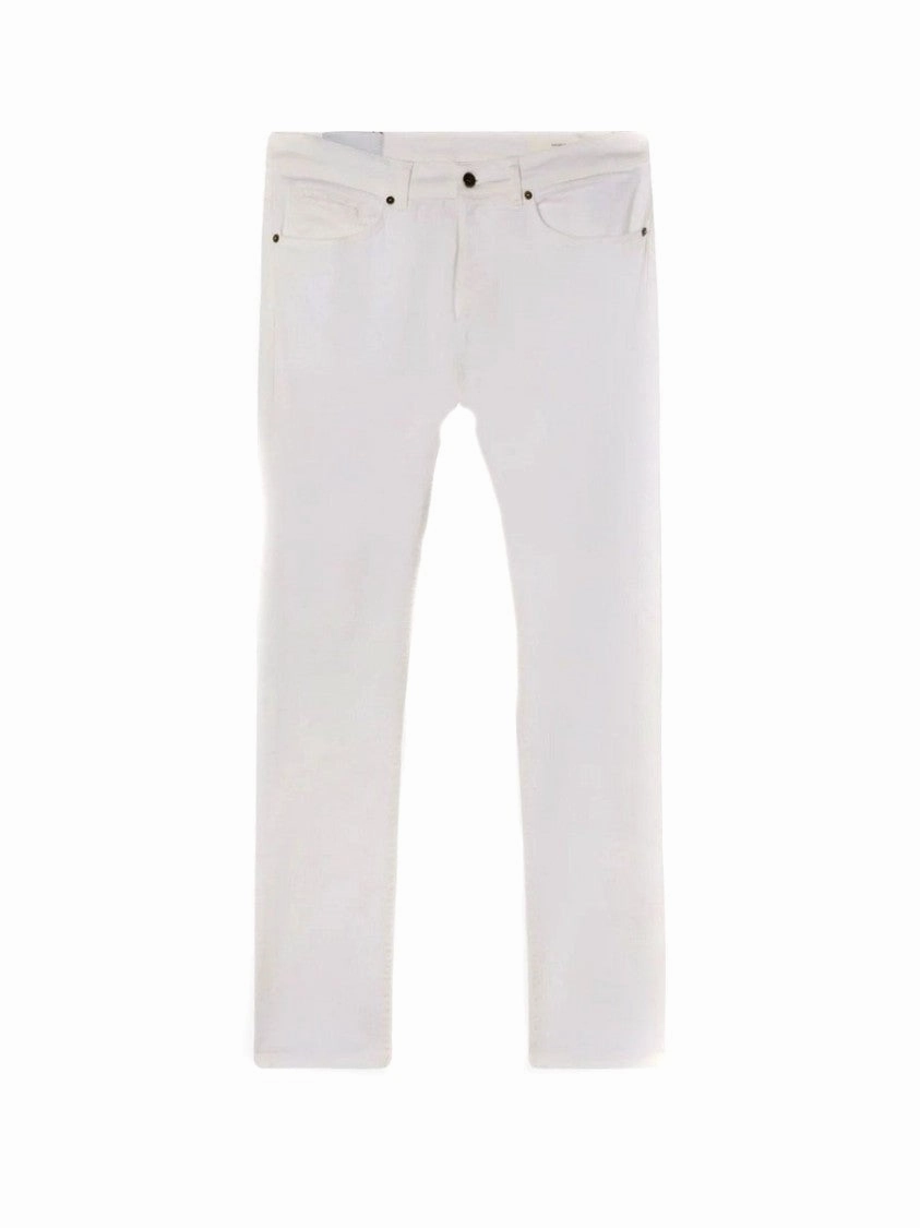 Sunny Vibes Rainy Day Shopping Day White Cotton Jeans