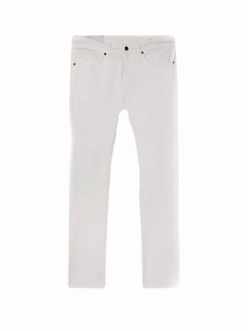 White Cotton Jeans Multi Purpose Pockets Unisex Fit