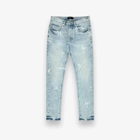 High Rise Men's Monogram Skinny Jeans In Light Indigo