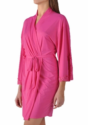 QuickDry Technology Relaxed Armhole Cut Shear Robe In Strawberry