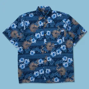 Water Repellent Finish Quick Release Placket Y2K Pattern Shirt XLarge
